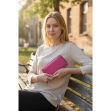 Basarideri Fermuarlı Hakiki Deri Kadın Cüzdanı 423 Vişne