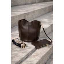 Lorevie Kadın Cüzdan Detaylı Mini Kova (Bucket) Model El ve Omuz Çantası