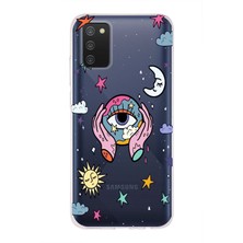 Manitoba Samsung Galaxy A02S Uyumlu Baskılı Yumuşak Silikon Şeffaf Telefon Kılıfı