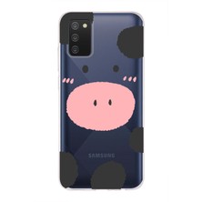 Manitoba Samsung Galaxy A02S Uyumlu Baskılı Yumuşak Silikon Şeffaf Telefon Kılıfı