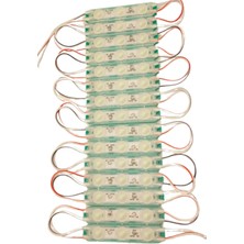 Powerr Led Aydınlatma 20 Adet 12 Volt 1.5 Watt 3 Lensli Yeşil 2835 Smd LED Modül IP65 Modül