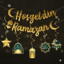Hoşgeldin Ya Şehri Ramazan Süsleri LED Işıklı 3 Lü Set