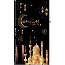 Hoş Geldin Ramazan metalize arka fon perde  Dekor Süsleme