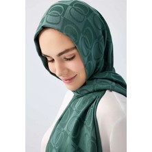 Imannoor Dama Desen Petrol Naia Pamuk Şal 70X200