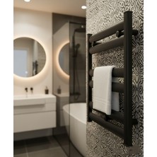 Emfa Aksesuar Siyah Havlupan Vanalar Dahil Komple Set Siyah Radyatör Siyah Havlupan 50*70 Havlupan