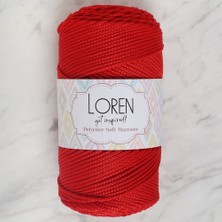 Polyester Macrame Kırmızı El Örgü Ipi - LM019 - 34432