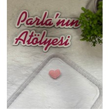 Parla'nın Atölyesi Kız Çocuk  Klipsli Saç Tokası Pembe Kalp