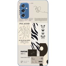 Manitoba Samsung Galaxy M52 Uyumlu Baskılı Yumuşak Silikon Şeffaf Telefon Kılıfı