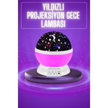 Verto Yıldız Görünümlü Gece Lambası Renkli Masa Lambası Gökyüzü Projeksiyon