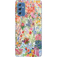 Manitoba Samsung Galaxy M52 Uyumlu Baskılı Yumuşak Silikon Şeffaf Telefon Kılıfı