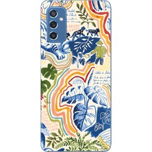 Manitoba Samsung Galaxy M52 Uyumlu Baskılı Yumuşak Silikon Şeffaf Telefon Kılıfı