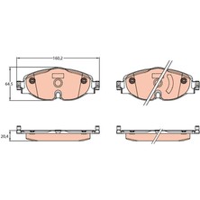 Trw GDB2143 Ön Balata Caddy-Passat-Golf7-A3-Leon-Octavıa 2013 > 5Q0698151D-2K5698151A-8V0698151G