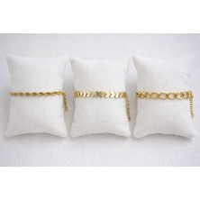 Ares 01 Store Kararmaz 3’lü Kombin Bileklik Seti – Burgu, Kılçık ve Halkalı