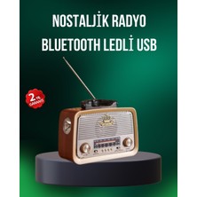 Verto Taşınabilir Nostalji Radyo Bluetooth USB Aux Girişli