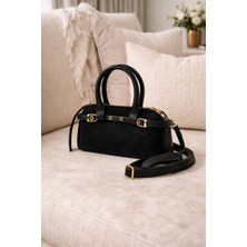 Lorevie Kadın Süet Kemer Detaylı Mini El ve Omuz Çantası