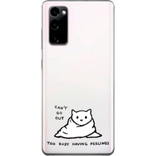 Manitoba Samsung Galaxy S20 Fe Uyumlu Baskılı Yumuşak Silikon Şeffaf Telefon Kılıfı