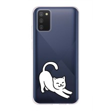 Manitoba Samsung Galaxy A02S Uyumlu Baskılı Yumuşak Silikon Şeffaf Telefon Kılıfı
