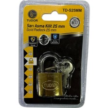 Verto Ennalbur Tudor 25 mm Kısa Sarı Asma Kilit