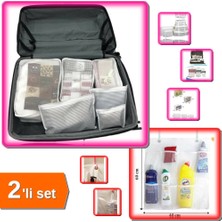 Hereveoyuncak 6 Adet Anne Bebek Hastane Çantası Düzenleyici + 8 Cepli Bebek Beşik Askılı Düzenleyici - 2li Set F6V