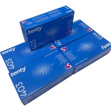 Tenty 403 Mavi Nitril Pudrasız Muayene Eldiveni S Beden 5 Adet