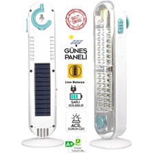 V-005 42 Ledli+Fener Solar Güneş Panelli Ultra Güçlü Ledli Şarjlı Işıldak (Store-Mania)