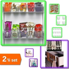 Hereveoyuncak 12 Adet Buzdolabı Içi Mini Düzenleyici Kutu + 6 Adet Çekmece Havluppan Askısı - 2li Set E6Z0M1