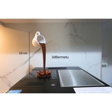 Bermetu Dekoratif Dökülen Kahve Biblosu - Kahve Köşesi - Coffee Corner 19 cm