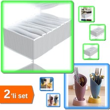 Hereveoyuncak 8 Bölmeli Xl Pratik Çekmece Düzenleyici + Lale Figürlü Tezgah Üstü Kaşıklık - 2li Set V9T0R5