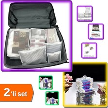 Hereveoyuncak Anne Bebek Hastane Çantası Düzenleyici 6 Parça Organizer + Kulak Çubuğu Organizeri - 2li Set A8S9P3