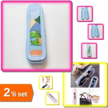 Hereveoyuncak Mavi Renkli Çanta Içi Makyaj Saklama Kutusu + Şeffaf Çanta Içi Makyaj Saklama Kutusu - 2li Set P3L4U