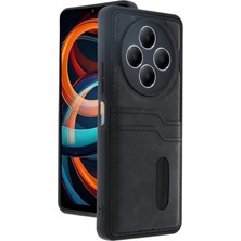 Xiaomi Redmi 14C Kılıf Sara Kartvizitli Deri Kılıf - Siyah (Store-Mania)
