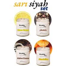 Marsilyan 4 Adet Doğal Özel Seri Kokulu Dekoratif Kavanoz Mum 4X210 cc - Sıcak Set - Ryl