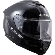 Ls2 Stream 2 Parlak Siyah Kapalı Motosiklet Kaskı