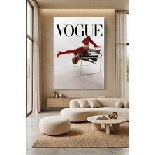 Wallivo Vogue Tarzı - Diz Üstü Çizmeli Şık Kadın Duvar Sanatı Kanvas Tablo