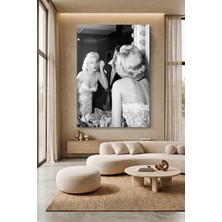 Wallivo Monokrom Sanat - Marilyn Monroe Makyaj Masası Kanvas Tablo