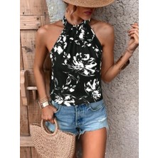 Etiler Collection Kadın Çiçek Desen Mikro Kumaş Bluz