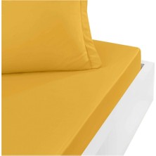 Maki Home Makiteks %100 Pamuklu Hardal 120X200+50X70 Tek Kişilik Lastikli Çarşaf Takımı