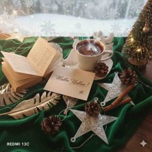 English Home Marlin Gümüş Detaylı Kahve Fincan Seti Likör Bardaklı 17 Parça Yeni Yıl Hediye Paketi