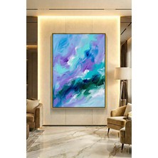 Wallivo Sakin Denizin Akşam Sefası Bronz Metal Çerçeveli Kanvas Tablo