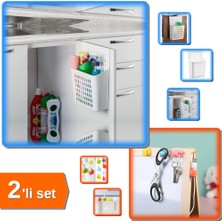 Hereveoyuncak Dolap Kapağına Asılabilen Organizeri + 10 Adet Renkli Ok Işareti Kablo Tutucu Klips - 2li Set C0E9U3