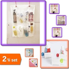 Hereveoyuncak 8 Cepli Bebek Beşik Düzenleyici Askılı File + Diş Macunu Tüp Krem Sıkma Aparatı - 2li Set K3B0G5