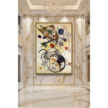 Wallivo Wassily Kandinsky Kompozisyon 8 Bronz Metal Çerçeveli Kanvas Tablo
