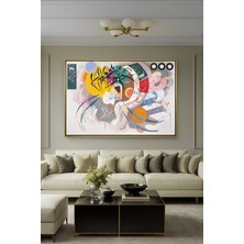 Wallivo Wassily Kandinsky Composition Vııı Bauhaus Dönemi Geometrik Soyut Bronz Metal Çerçeveli Kanvas Tablo