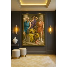Wallivo Modern Roma - Antik Kentin Fütüristik Yorumu Bronz Metal Çerçeveli Kanvas Tablo