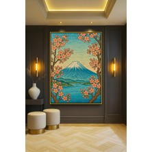 Wallivo Ando Çiçeği (Ando Blossom) - Japon Tarzı Çiçek Sanatı Siyah Metal Çerçeveli Kanvas Tablo