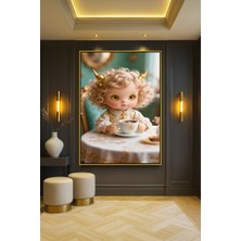 Wallivo Bebek Oyuncak Model 1 Çocuk Gümüş Metal Çerçeveli Kanvas Tablo