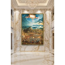 Wallivo Albrecht Altdorfer Aleksander Savaşı Epik Detaylı Bronz Metal Çerçeveli Kanvas Tablo
