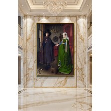 Wallivo Jan Van Eyck Arnolfini'nin Evlenmesi Siyah Metal Çerçeveli Kanvas Tablo
