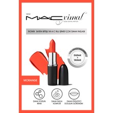 M.A.C Çok Amaçlı Macximal Ikonik Saten Bitişli Dudak ve Yanak Için Ruj-Morange 3.5g