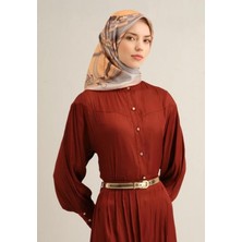 İpekevi Armine Ipek Eşarp 2025 Yaz - 9315-80 Somon Twill